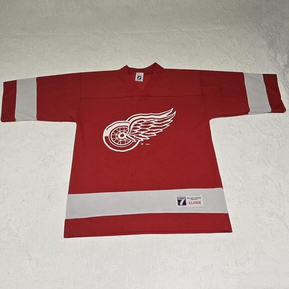Detroit Red Wings NHL Vintage Logo 7 Jersey Mens XL ASO Ferris Bueller Hockey - Picture 3 of 8